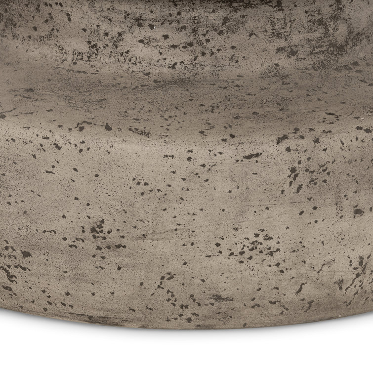 Everett Graphite Round Concrete Outdoor Side Table