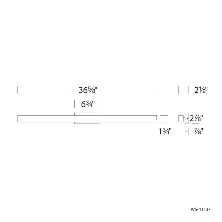 Styx Modern Black Clear Glass Dimmable LED Bath Bar Large