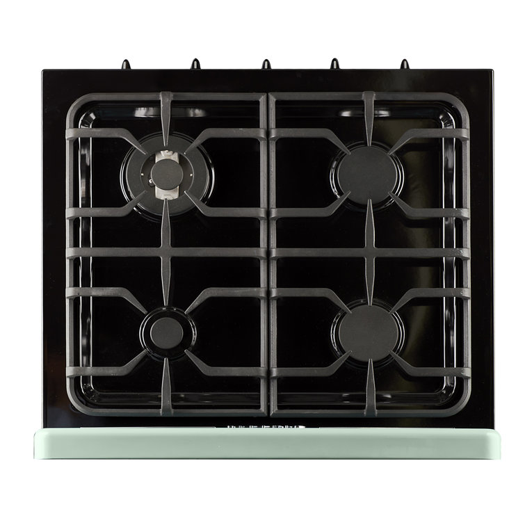 Summer Mint Green 30" Retro Freestanding Gas Range with Convection Oven