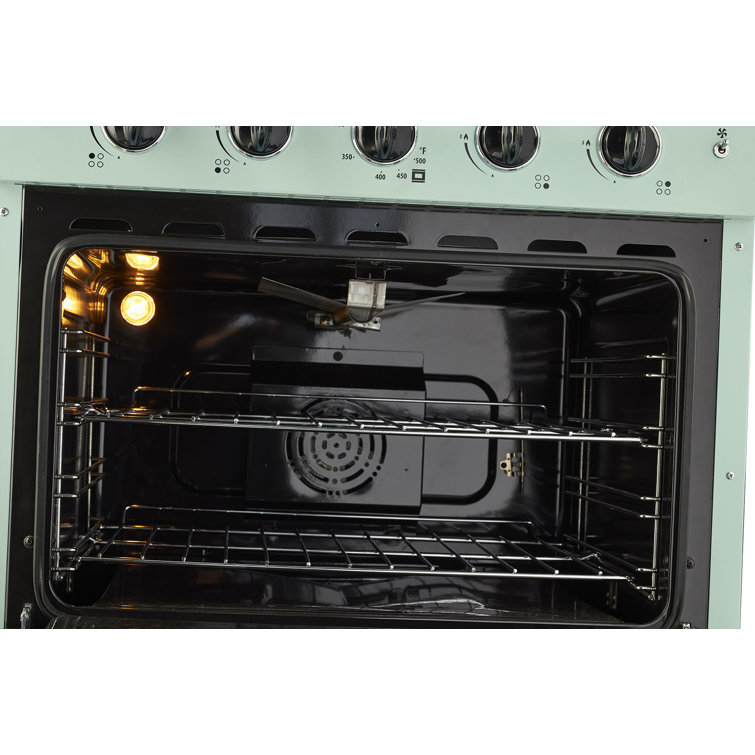 Summer Mint Green 30" Retro Freestanding Gas Range with Convection Oven