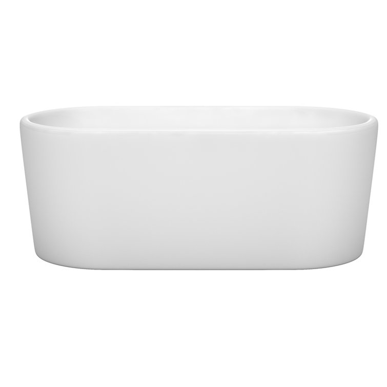 Ursula 59'' White Acrylic Freestanding Soaking Bathtub