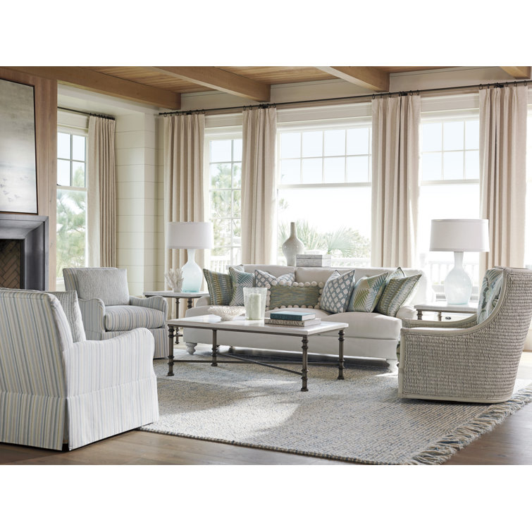 White and Gray Rectangular Marble Top Coffee Table