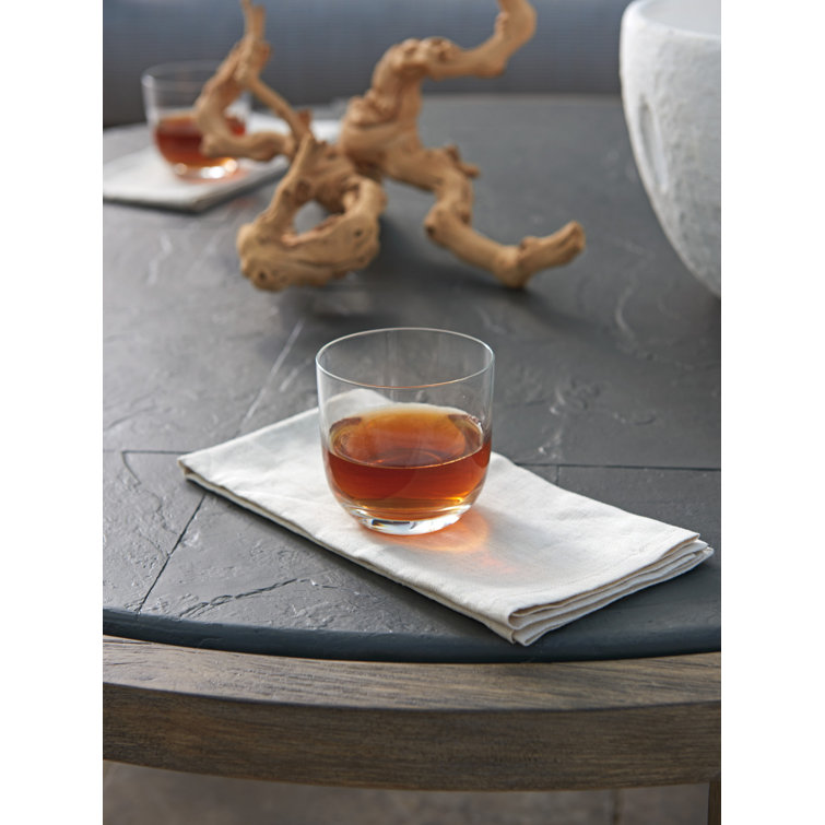 La Jolla Round Teak and Faux Slate Cocktail Table