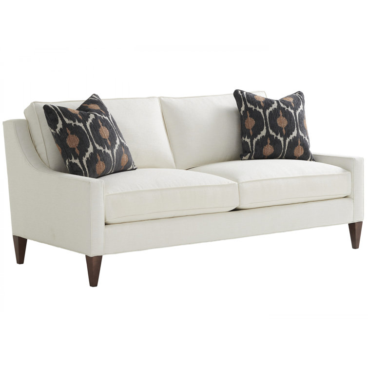 Chase Park Gray Fabric Upholstered Sofa with Down Fill Cushions