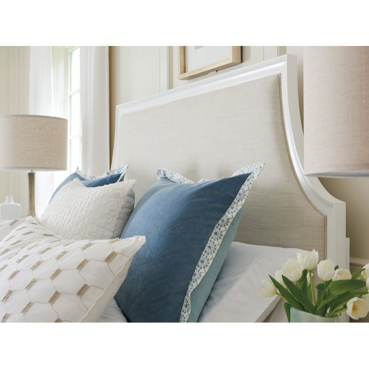 Avondale Inverness King-Size White Upholstered Bed with Headboard