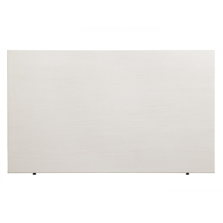 Transitional Shell White Mahogany Rectangular Coffee Table with Storage