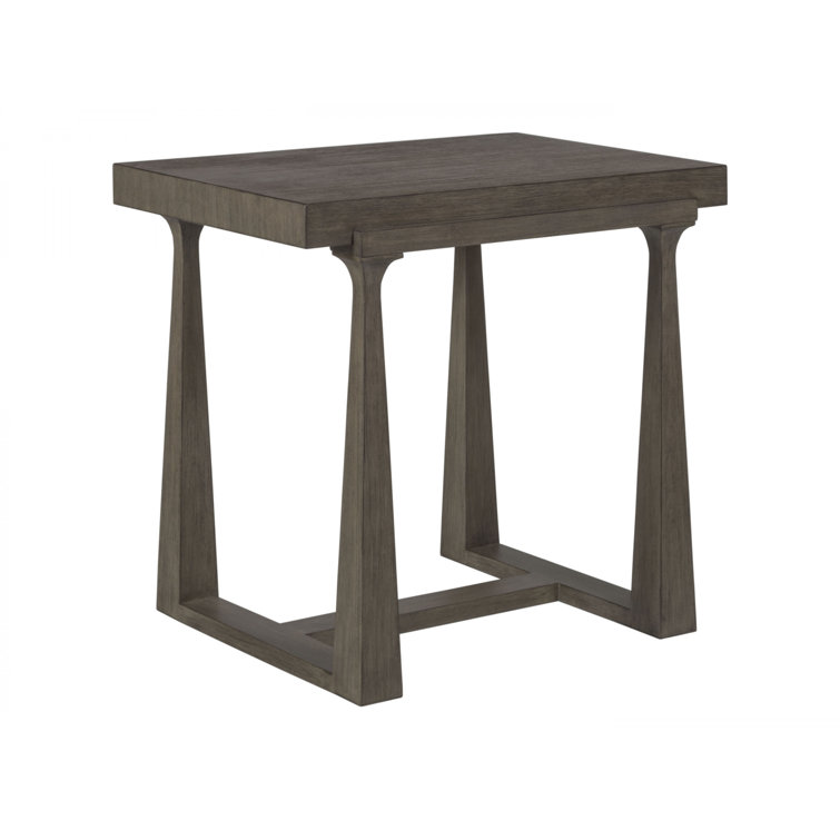 Grantland Warm Gray Mahogany Rectangular End Table