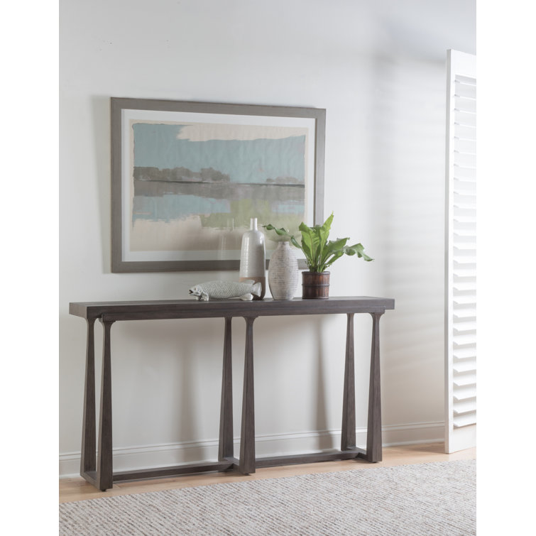 Grantland Mahogany Wood Console Table in Grigio Finish