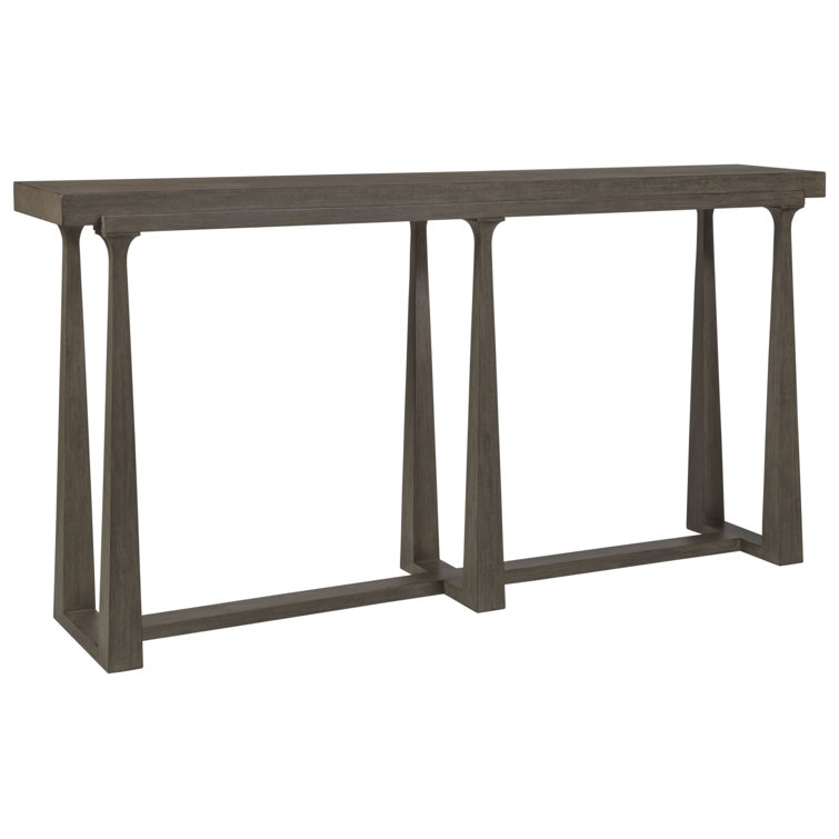 Grantland Mahogany Wood Console Table in Grigio Finish