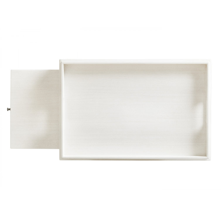 Shell White Mahogany Rectangular End Table