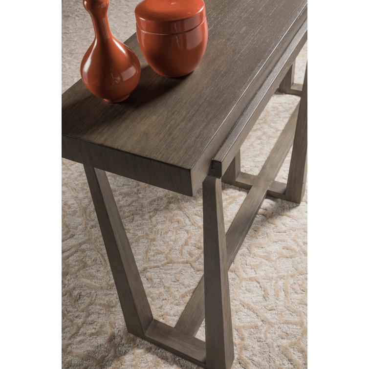 Grantland Mahogany Wood Console Table in Grigio Finish