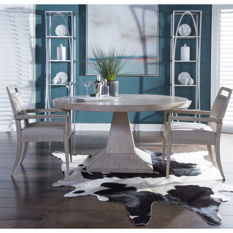 Contemporary Bianco Round Mahogany Dining Table