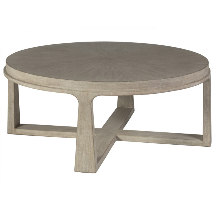 Bianco Round Mahogany and Veneer Coffee Table