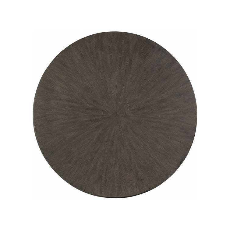 Contemporary Medium Brown Mahogany Round Coffee Table
