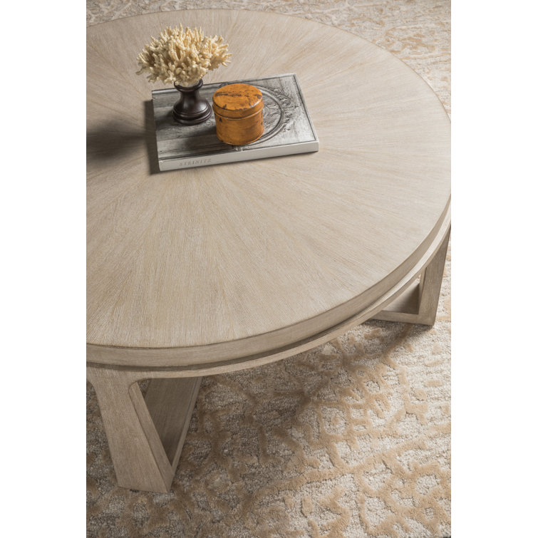 Bianco Round Mahogany and Veneer Coffee Table