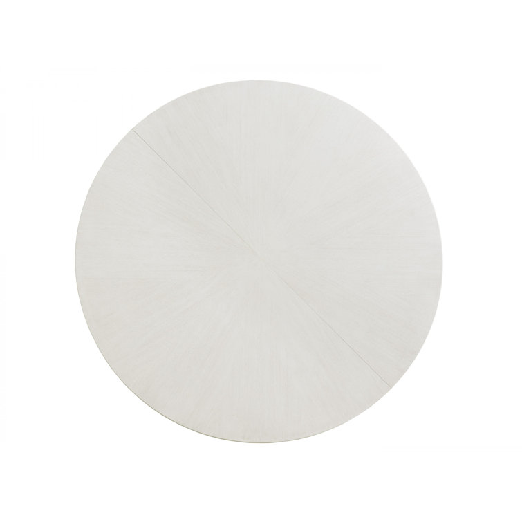 Savannah 54"-78" Extendable Round Dining Table in Brown & White
