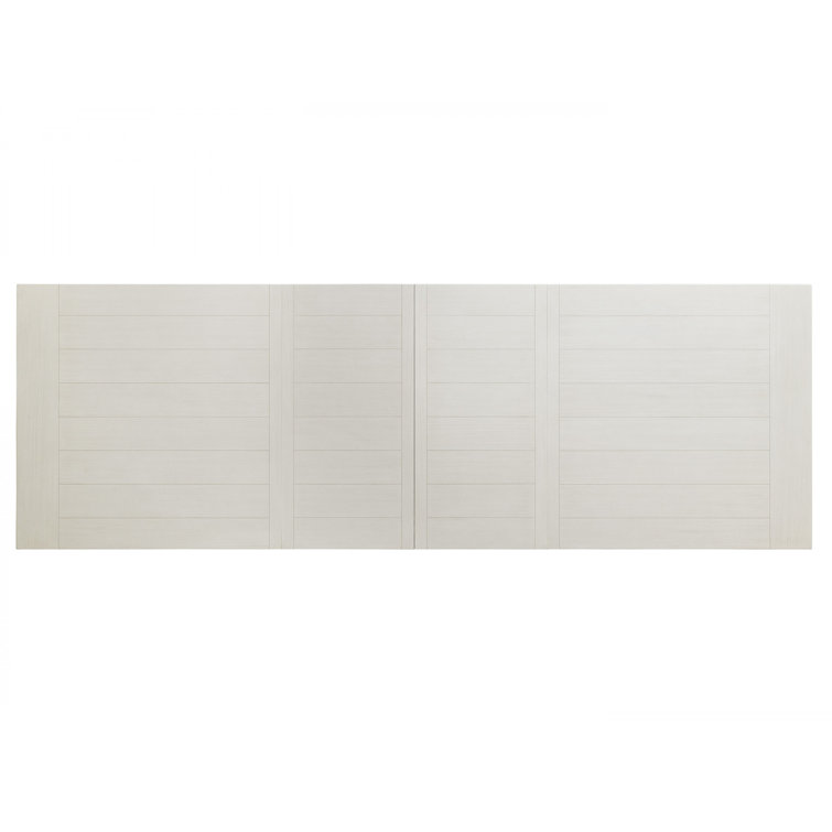 Captiva Shell White Extendable Rectangular Dining Table with Marble Accent