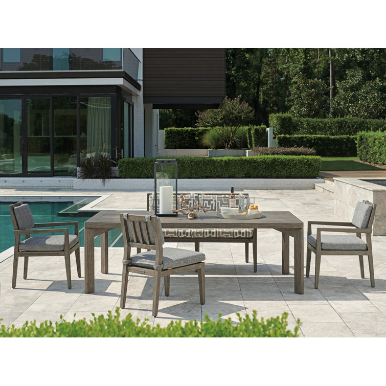 La Jolla Vintage Taupe-Gray Indonesian Teak Outdoor Side Dining Chair