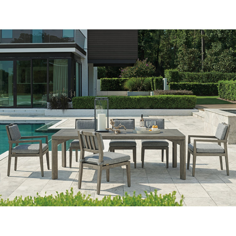 La Jolla Vintage Taupe-Gray Indonesian Teak Outdoor Side Dining Chair