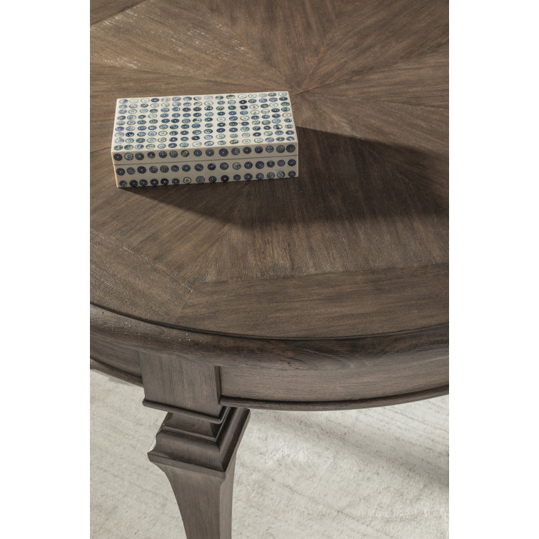 Traditional Mahogany Extendable Round Dining Table, Seats Six