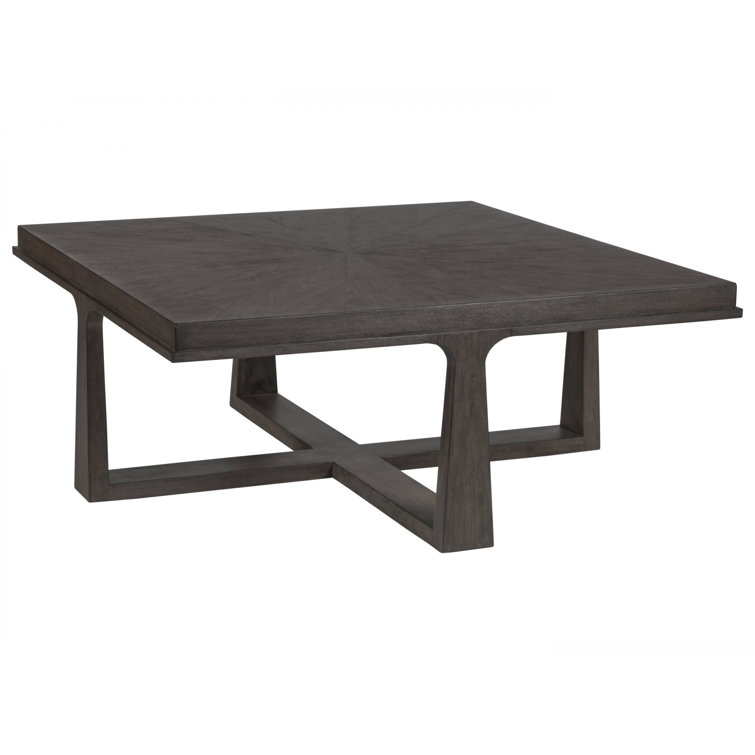 Rousseau 42.5" Brown Mahogany Square Coffee Table