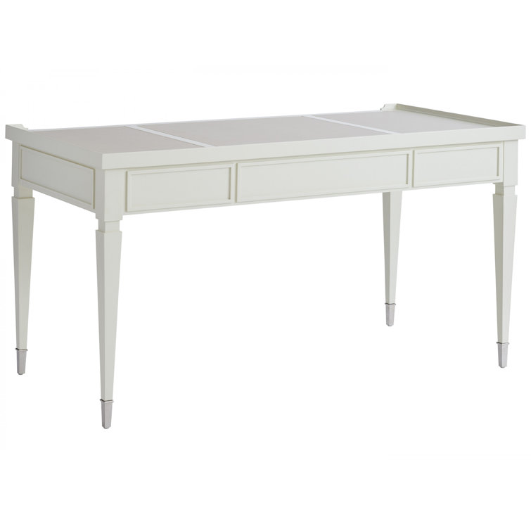 White Maple Contemporary Writing Desk with Drawers