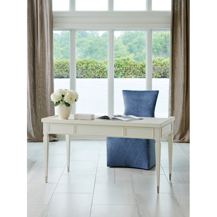 White Maple Contemporary Writing Desk with Drawers