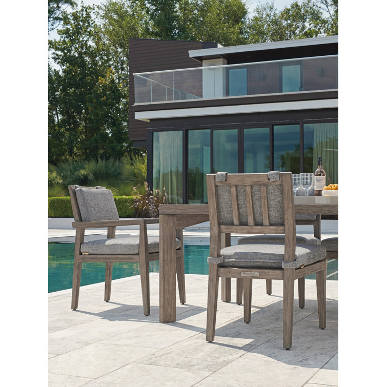 La Jolla Vintage Taupe-Gray Indonesian Teak Outdoor Side Dining Chair