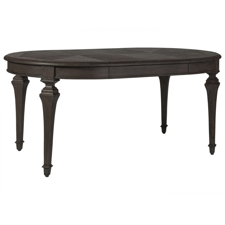 Traditional Mahogany Extendable Round Dining Table, Seats Six
