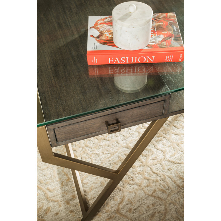 Antico Brown 60.75" Home Office Desk with Drawers