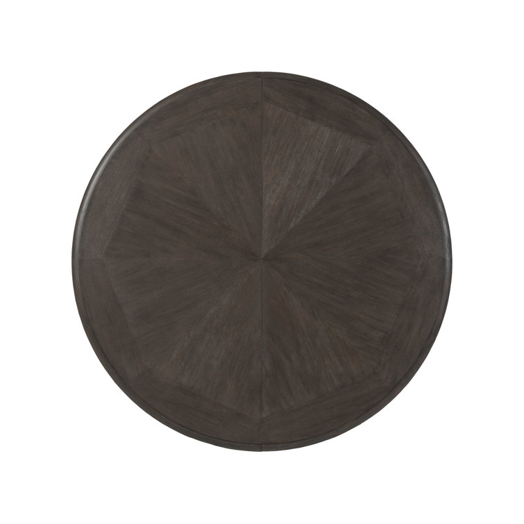 Traditional Mahogany Extendable Round Dining Table, Seats Six