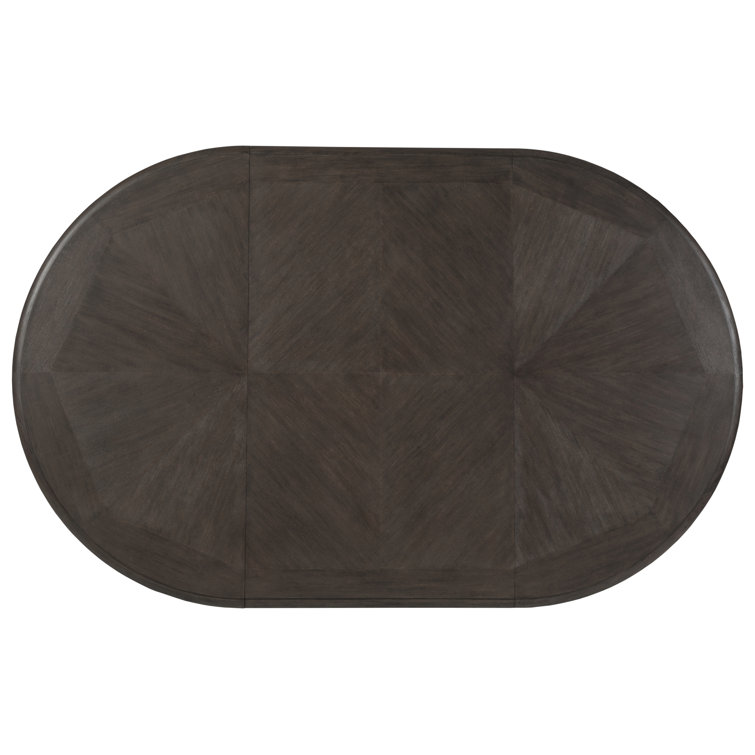 Traditional Mahogany Extendable Round Dining Table, Seats Six