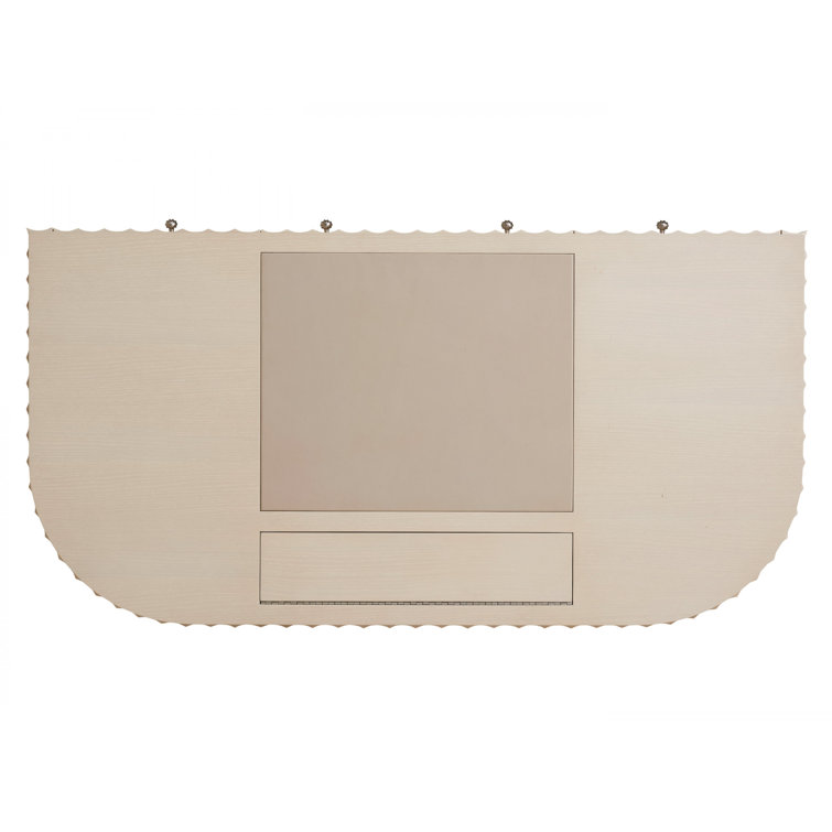 Transitional White Home Office Desk with Power and USB Outlets