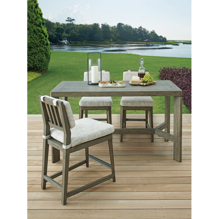 La Jolla Modern Brown Rectangular Cantilevered Bar Table