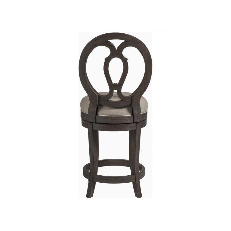 Axiom Memory Swivel Counter Stool in Antico Wood Finish