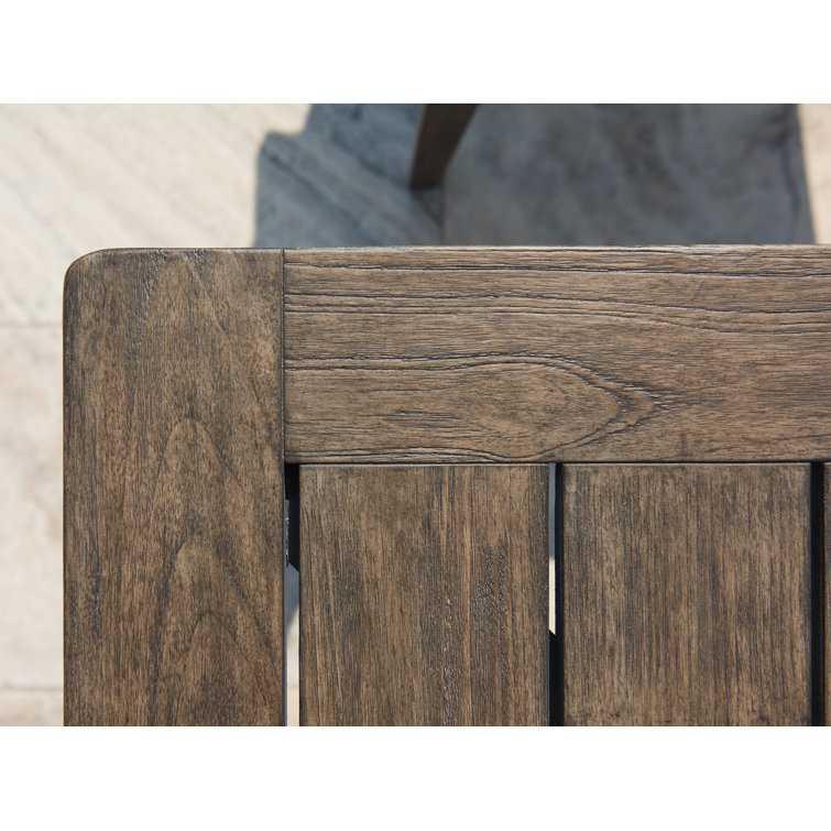 La Jolla 88'' Brown Teak Rectangular Dining Table