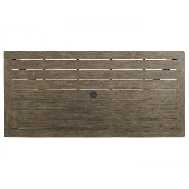 La Jolla 88'' Brown Teak Rectangular Dining Table