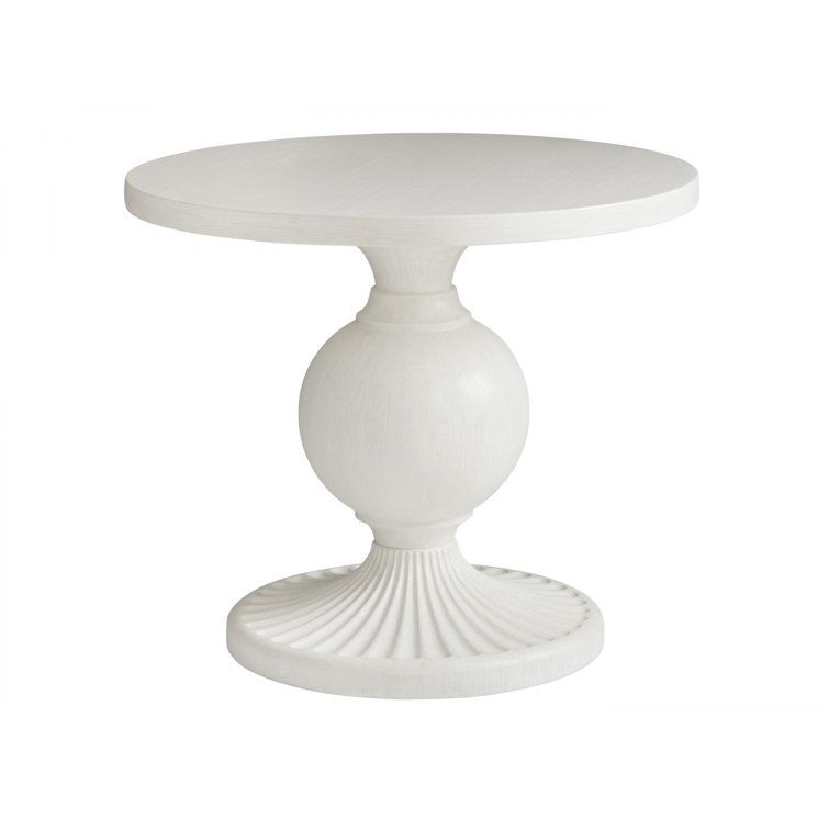 Transitional 36" White Wood Round Center Table