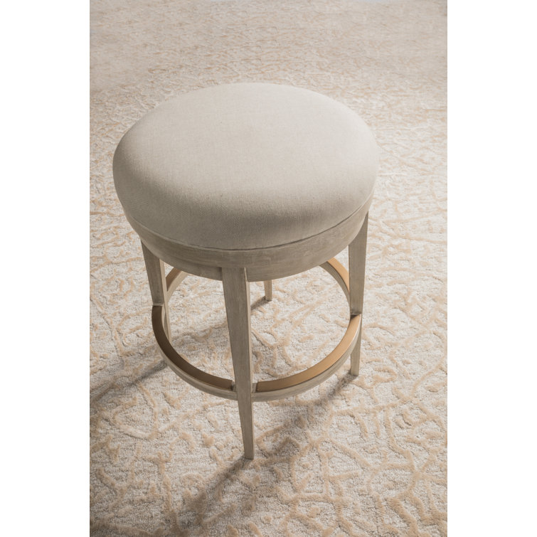 Bianco Traditional Backless Swivel Wood Counter Stool