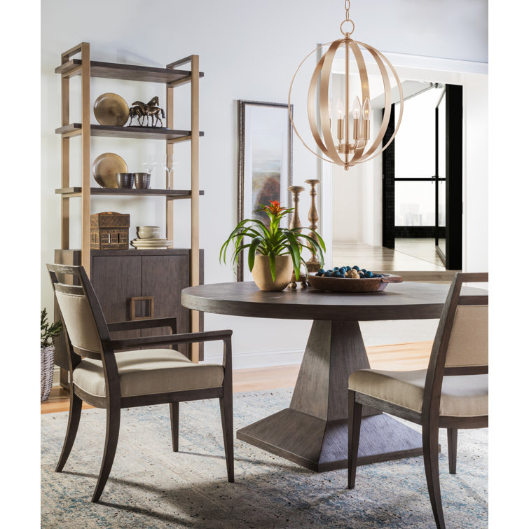 Contemporary Chronicle 60" Mahogany Round Dining Table in Antico
