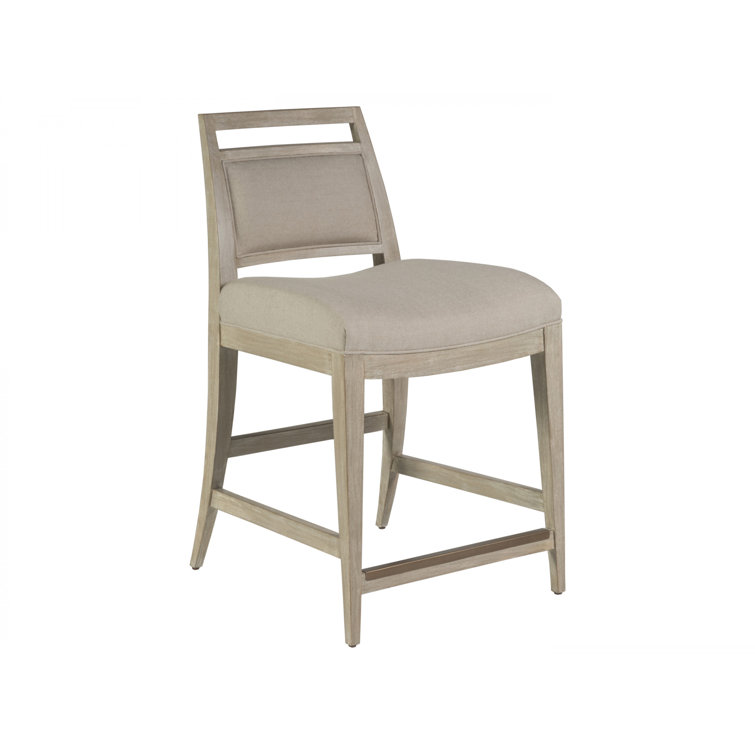 Bianco Mahogany Mid-Century Upholstered Counter Stool
