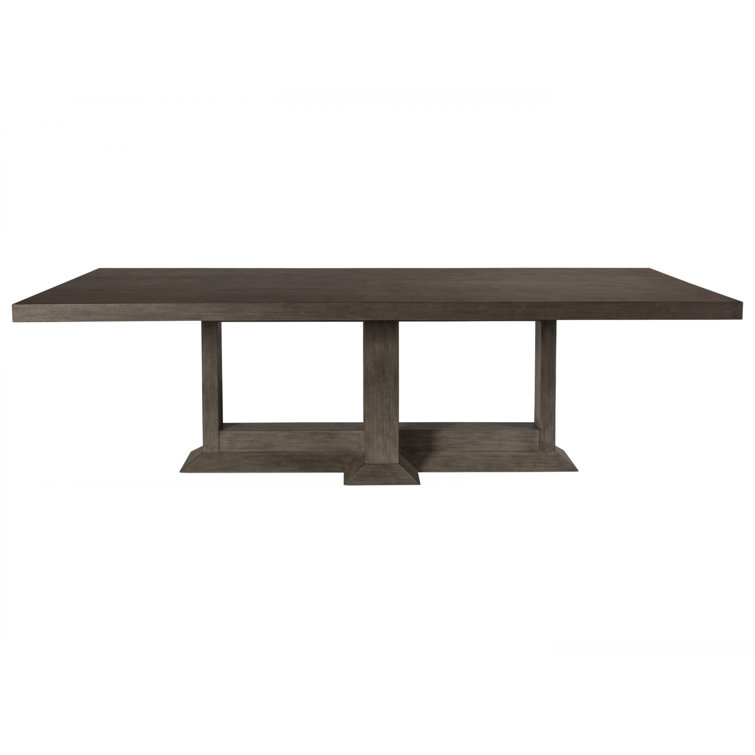 Cohesion Emissary 44"x96" Transitional Mahogany Dining Table in Warm Gray