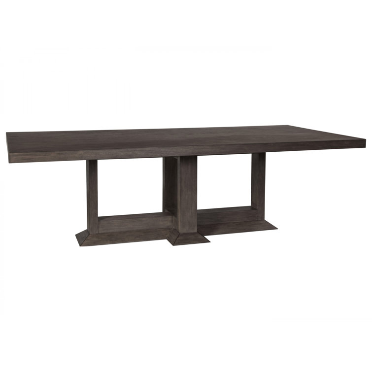 Cohesion Emissary 44"x96" Transitional Mahogany Dining Table in Warm Gray