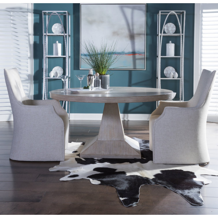 Contemporary Bianco Round Mahogany Dining Table