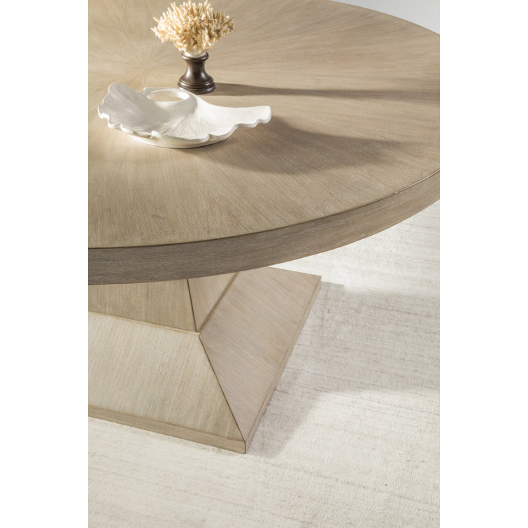 Contemporary Bianco Round Mahogany Dining Table