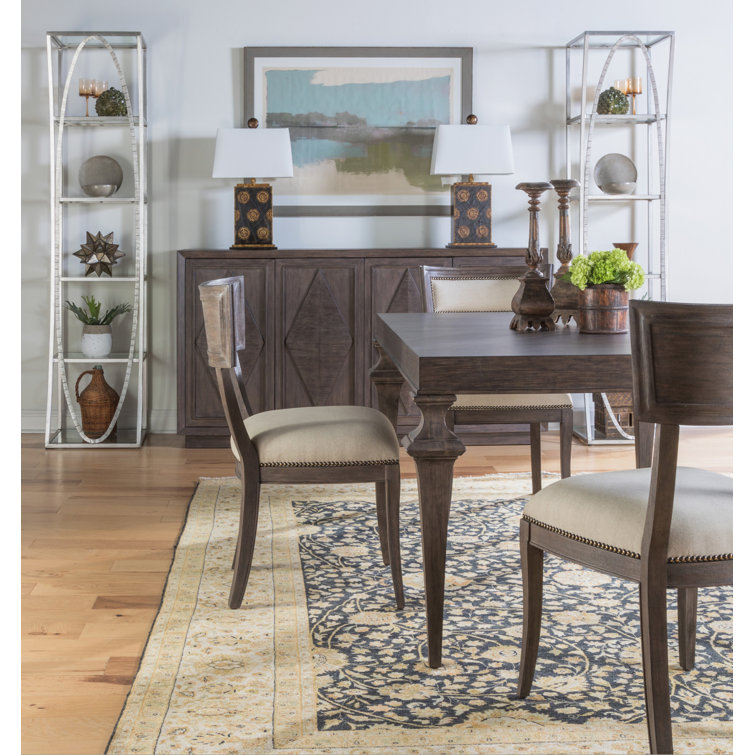 Mahogany Brown Extendable Rectangular Dining Table