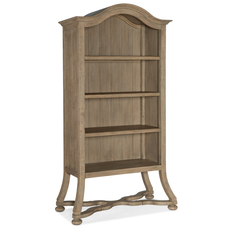 Corsica Traditional Gray Wood Bookcase with Adjustable Shelves