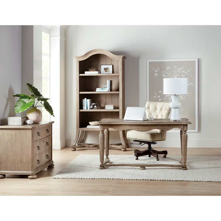 Corsica Executive Gray Beige 60" Wood Home Office Desk with Drawer