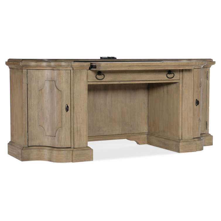 Corsica Executive Home Office Desk in Artisan Light Natural Finish