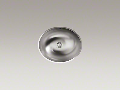 Bachata Luster Stainless Steel Oval Drop-In Bathroom Sink